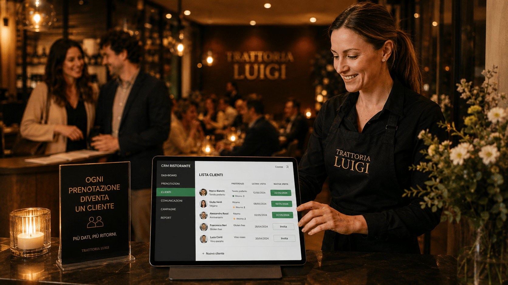 CRM per ristoranti: come trasformare le prenotazioni in una lista clienti (e in nuove visite)